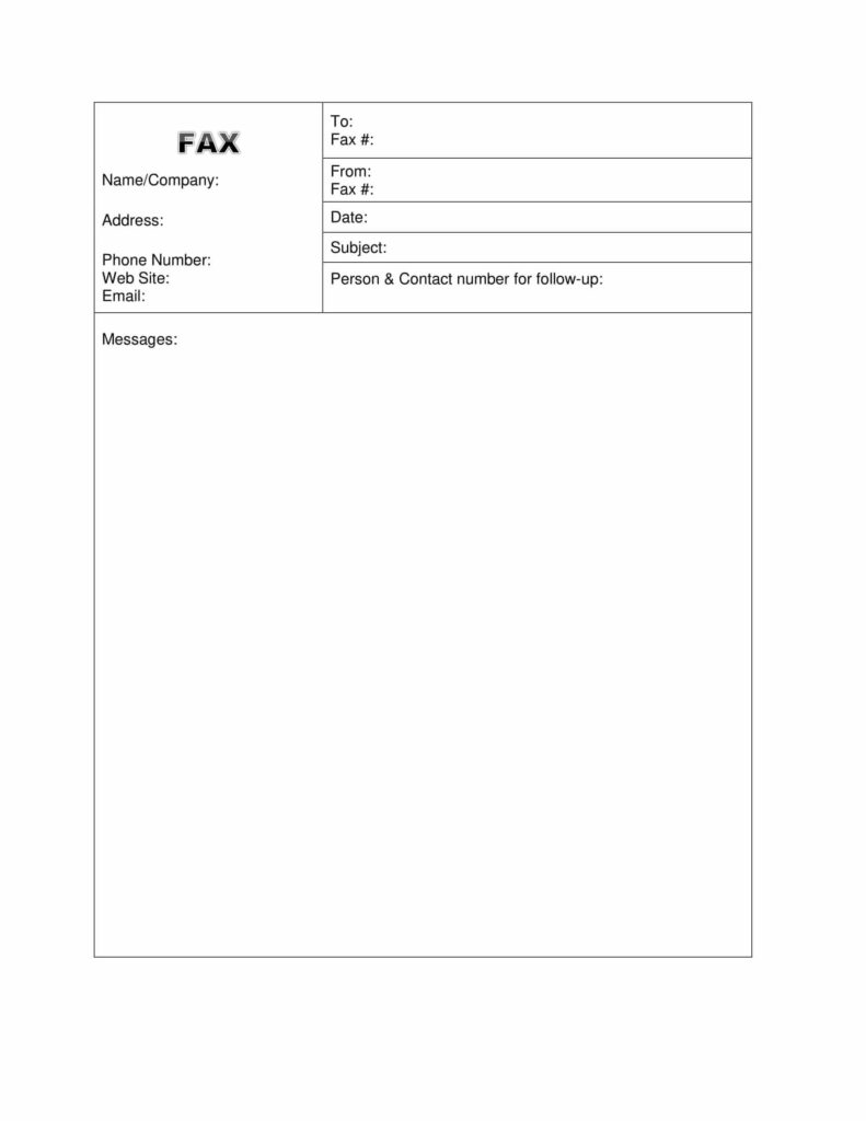 Basic Followup Fax Template