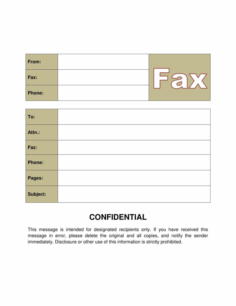 Editable Paramount Confidential Fax Template