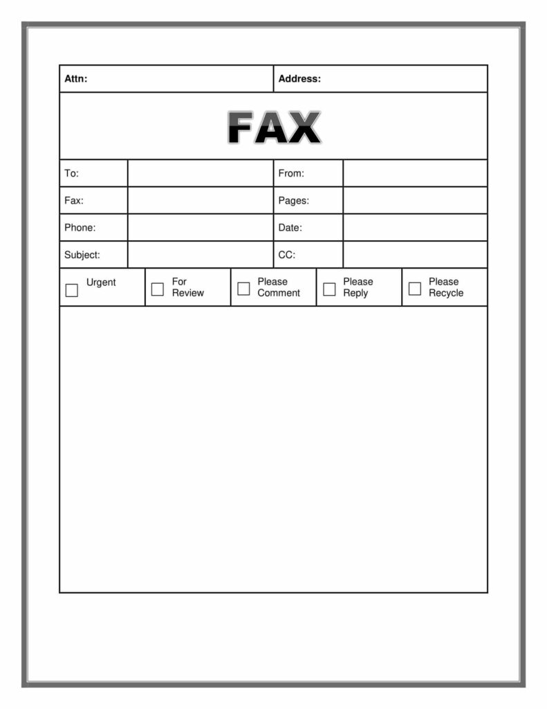 Free Basic Attention Fax Template Download