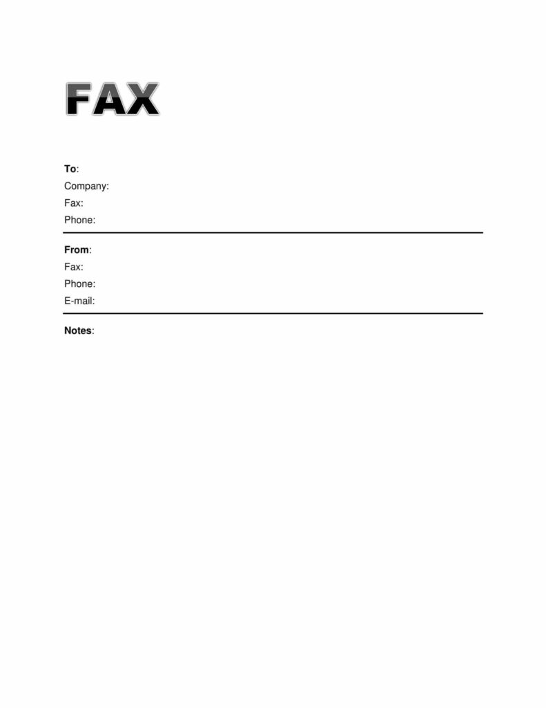 Free blank fax cover sheet template