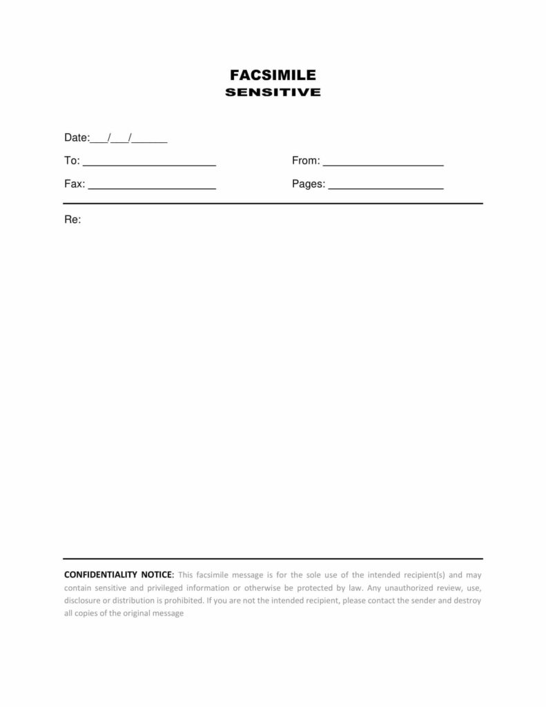 Private Fax Cover Sheet Free