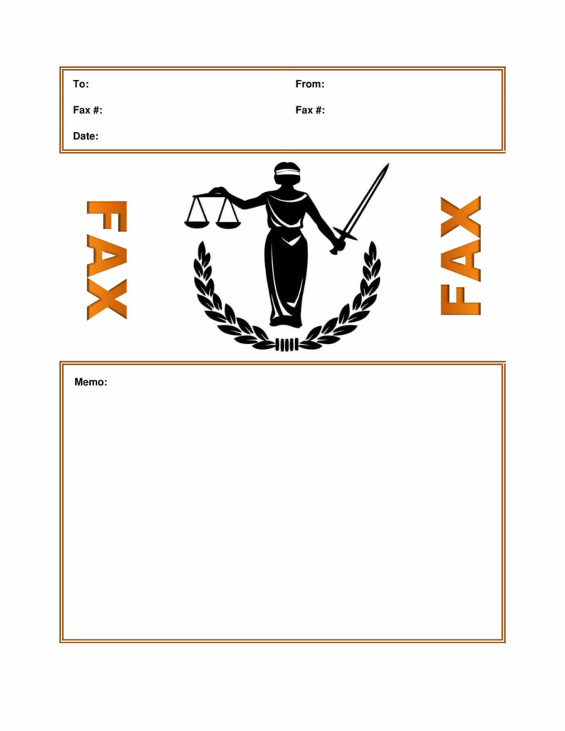 Sample Scales of Justice Generic Fax Cover Sheet Editable