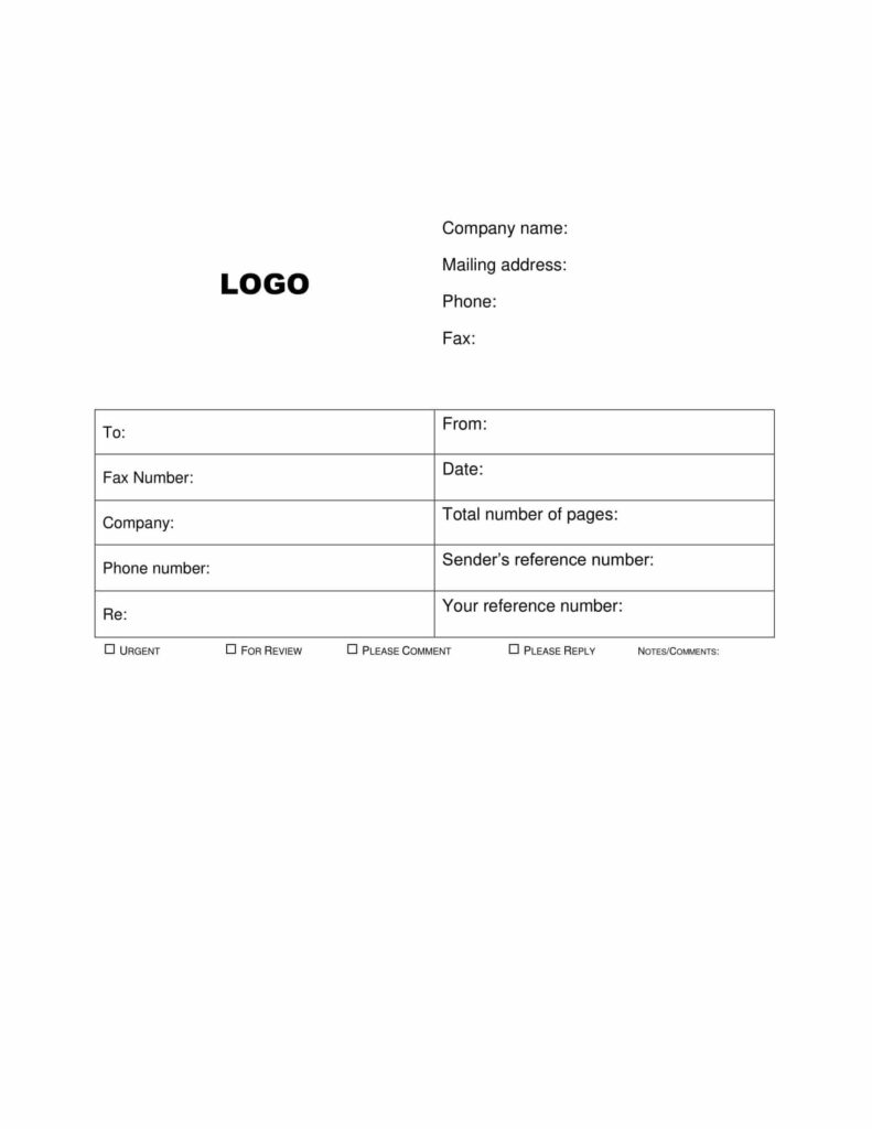 free fax cover sheet template